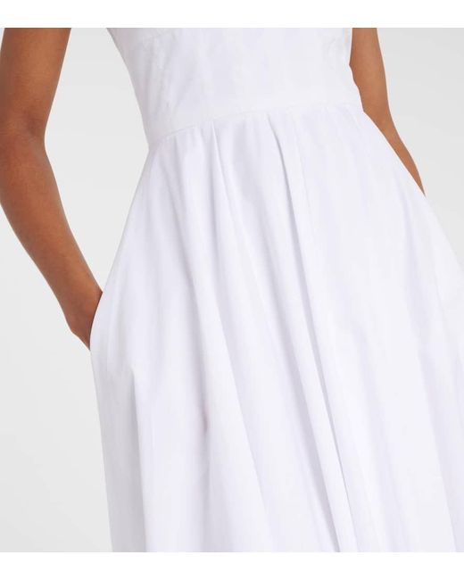 Emilia Wickstead White Nikush Cotton Midi Dress
