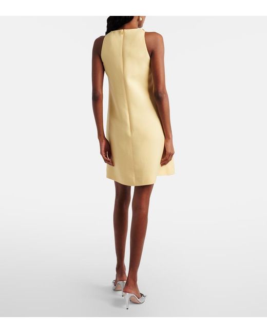Valentino Yellow Crepe Couture Embellished Minidress