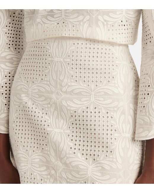 Giambattista Valli White Tweed Miniskirt