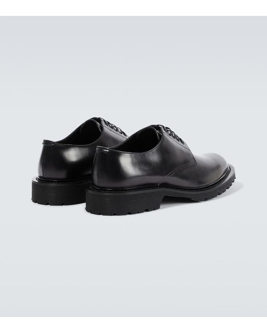 Saint Laurent Black Army Leather Derby Shoes for men