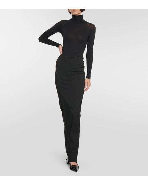 Alaïa Black Knit Maxi Skirt