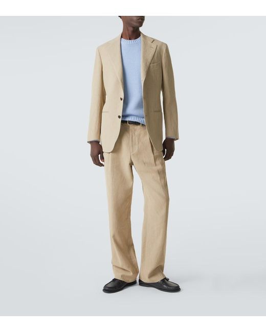 Saman Amel Blue Gio Cashmere Sweater for men