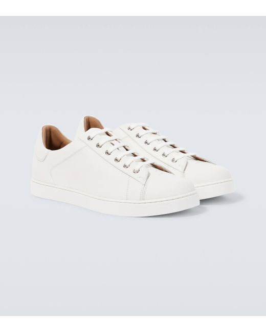 Gianvito Rossi White Leather Low-top Sneakers for men