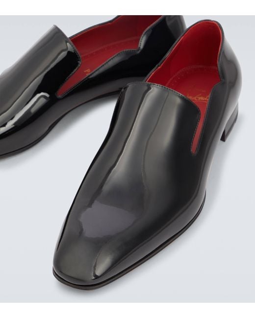 Christian Louboutin Black Dandy Chick Patent-leather Loafers 7. for men