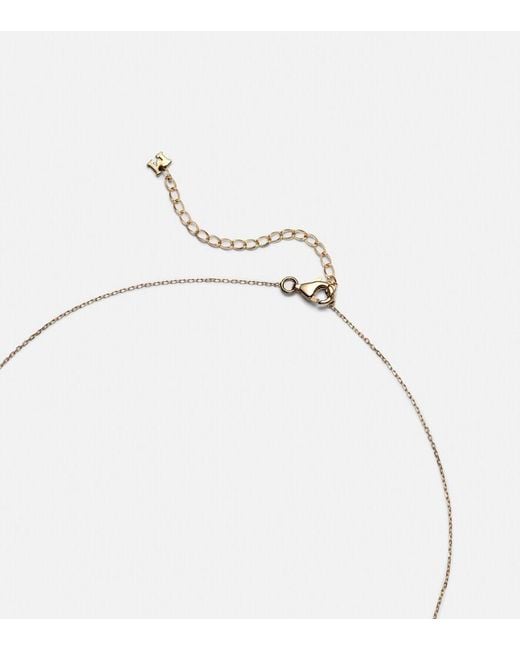 Mateo White 14Kt La Barre Necklace With Diamonds