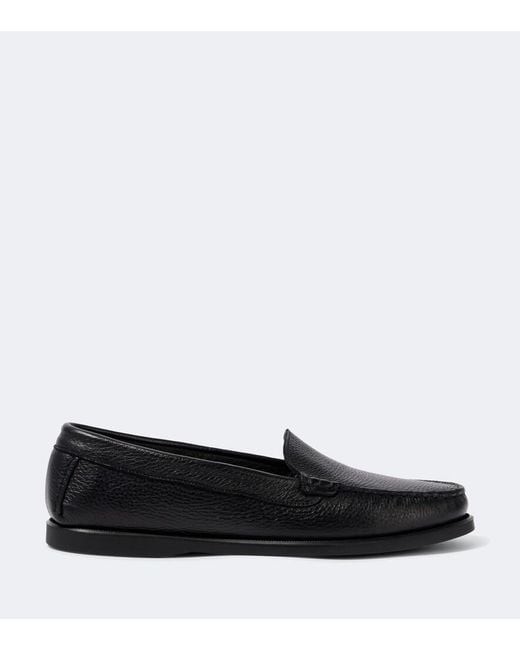 Saman Amel Black City Leather Loafers for men