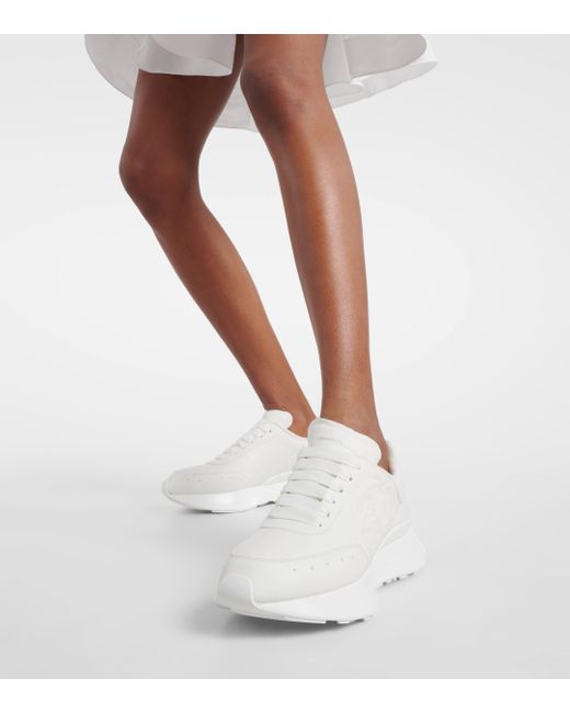 Alexander McQueen White Leather Sneakers