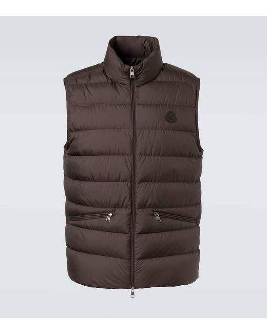 Gilet Imbottito Treompan di Moncler in Brown da Uomo