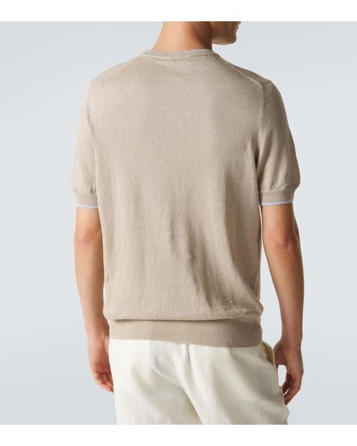 Fedeli Natural Linen And Cotton Sweater for men