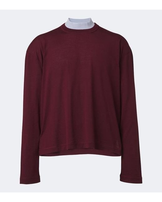 Jil Sander Purple Wool Sweater for men