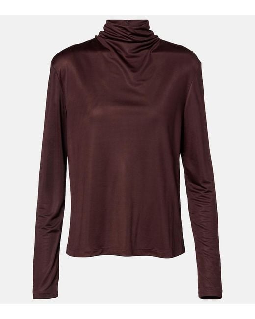 Dries Van Noten Purple Huala Draped Top