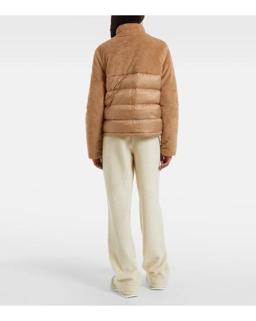 Moncler Brown Polignac Teddy And Down Jacket