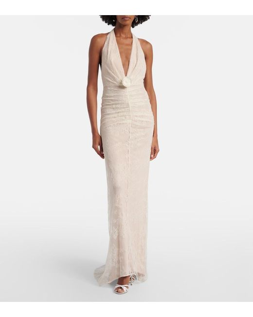 De La Vali Natural Bridal Amora Lace Tulle Gown