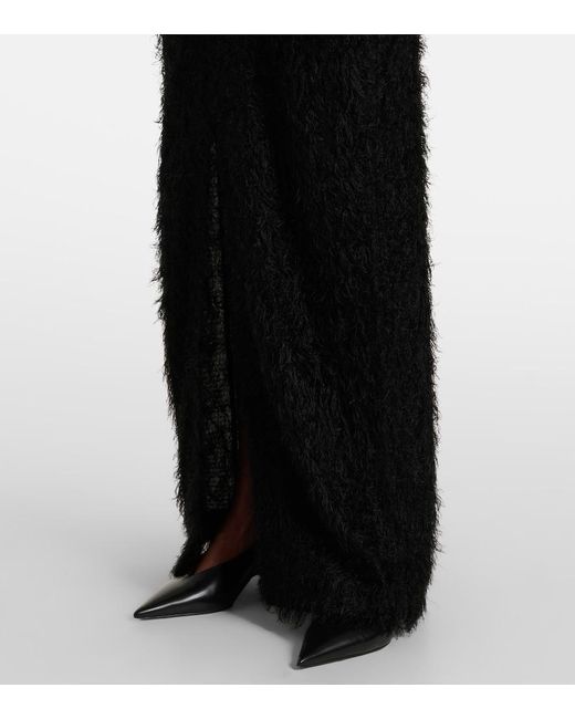 Totême Black Strapless Fil Coupe Midi Dress