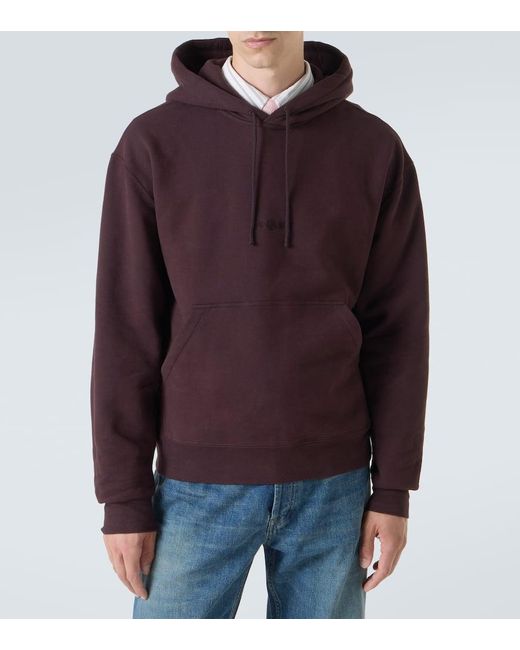 Saint Laurent Hoodie Aus Baumwolle in Purple für Herren