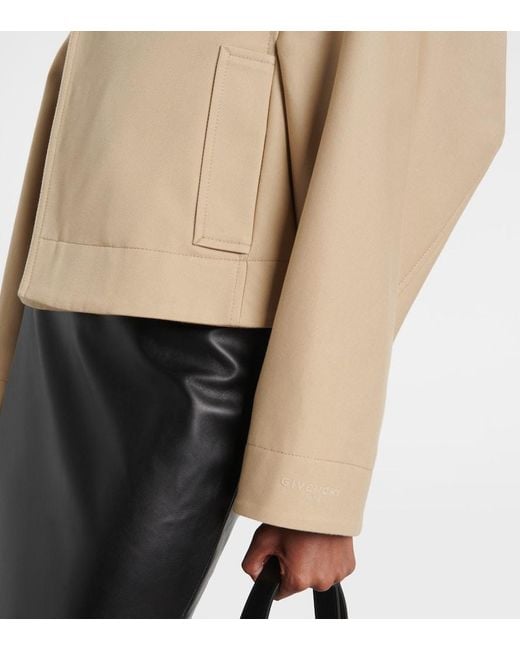 Givenchy Natural Cropped Cotton And Wool Jacket