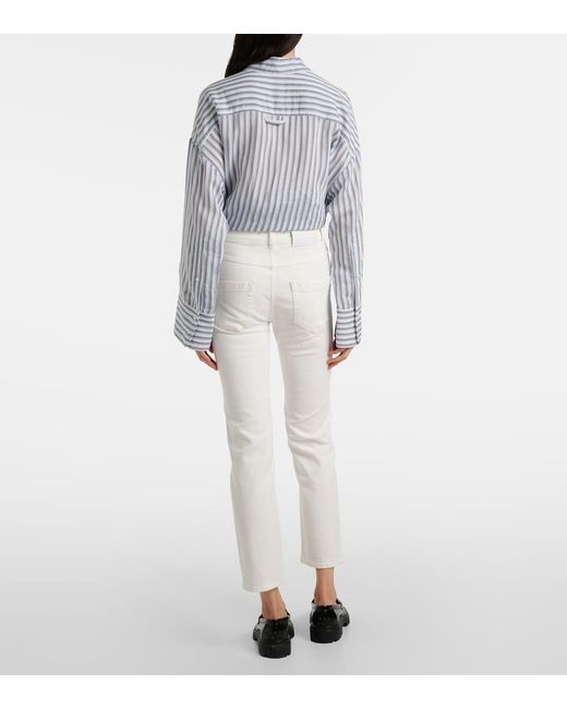 Dorothee Schumacher White High-Rise Straight Jeans