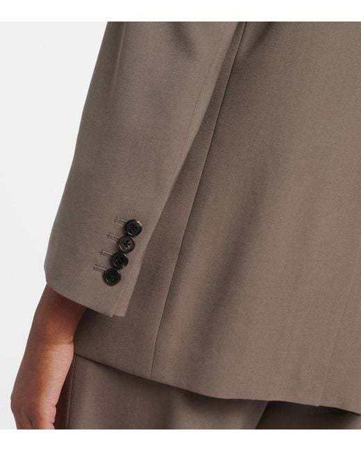 The Row Brown Ezri Wool Blazer