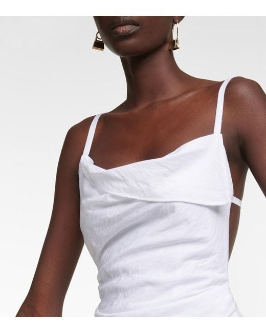 Jacquemus White Saudade Draped Dress