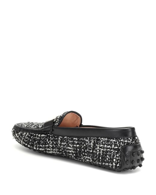tod's gommino denim loafers