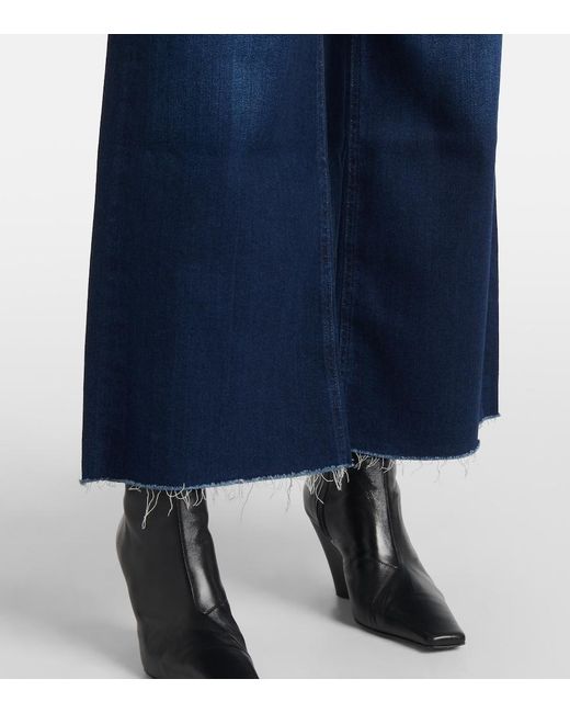 Citizens of Humanity Blue Lyra Cropped High-Rise Wide-Leg Jeans