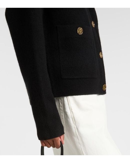 Totême Black Wool And Cashmere-Blend Cardigan