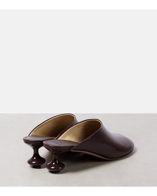 Loewe Brown Toy 45 Leather Mules