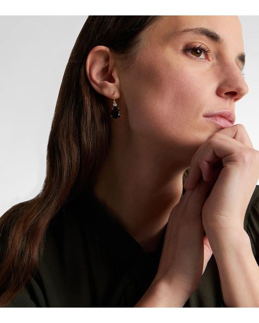 Ileana Makri Red 14Kt Earrings With Garnets And Diamonds