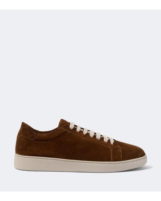 Eleventy Brown Suede Sneakers for men