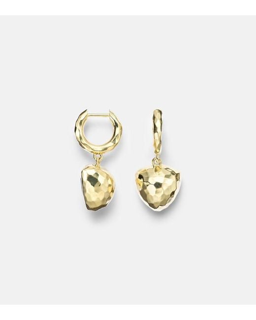 Octavia Elizabeth White Hidden Gems 18Kt Hoop Earrings With Tanzanite