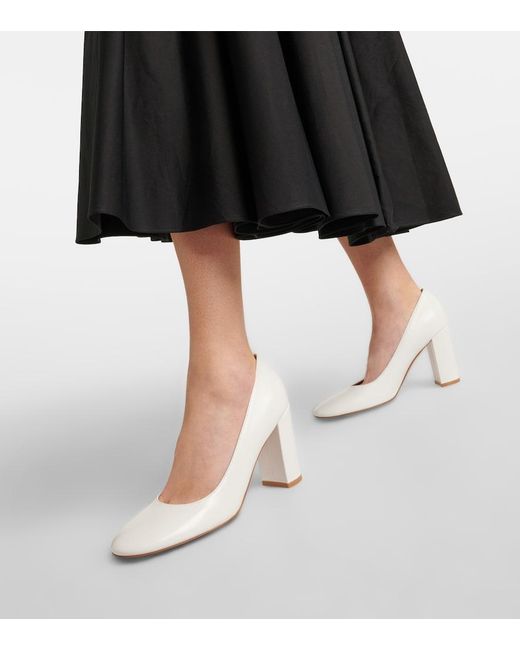 Gianvito Rossi White 85 Leather Pumps