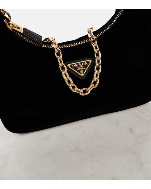 Prada Black Schultertasche Re-Edition Small