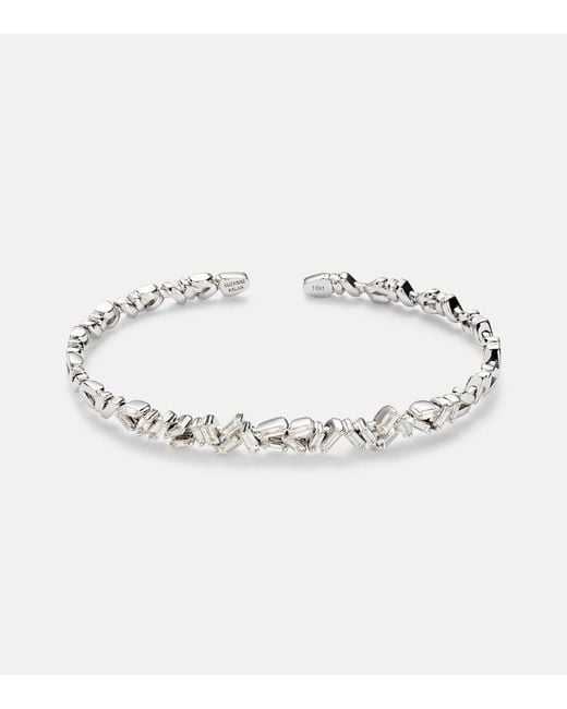 Suzanne Kalan Metallic Fireworks 18Kt Cuff Bracelet With Diamonds