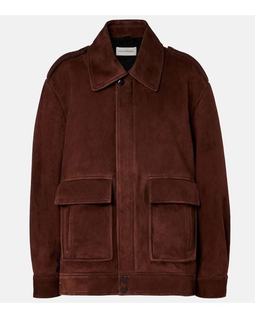 Nour Hammour Brown Drey Suede Field Jacket