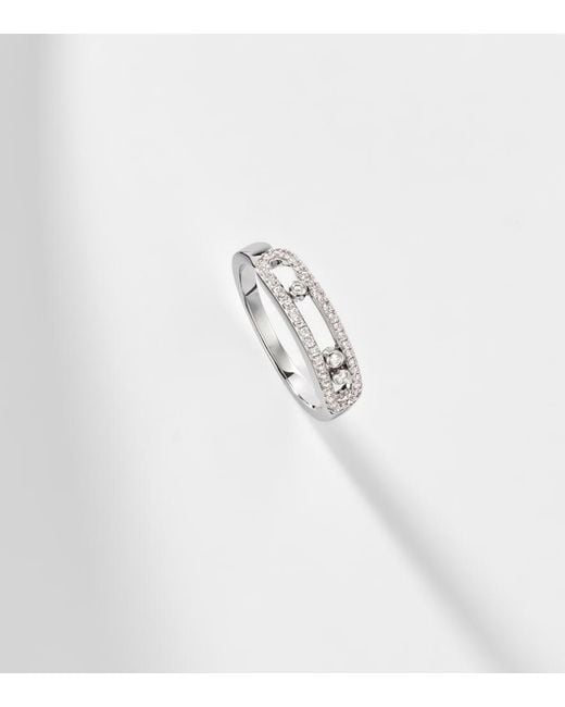 Messika White Baby Move 18Kt Ring With Diamonds