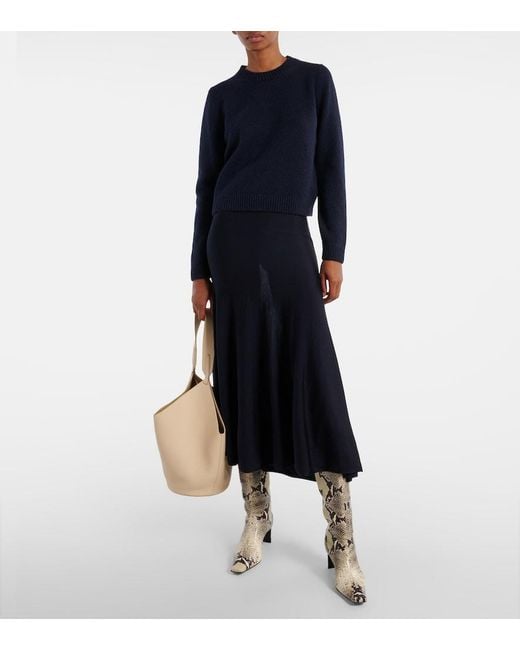 Khaite Blue Leta Cashmere Sweater