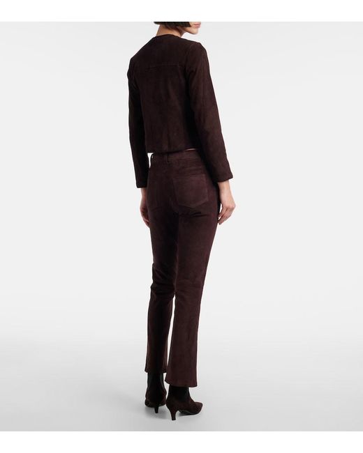 Stouls Purple Dean 22 Suede Flared Pants