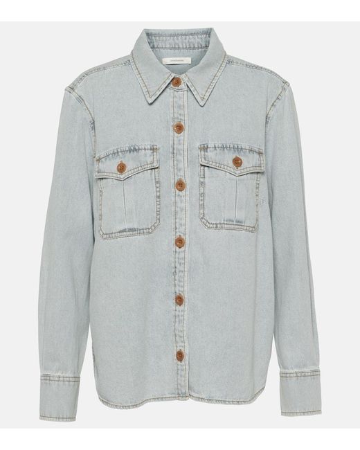 Camicia di jeans August di Zimmermann in Gray