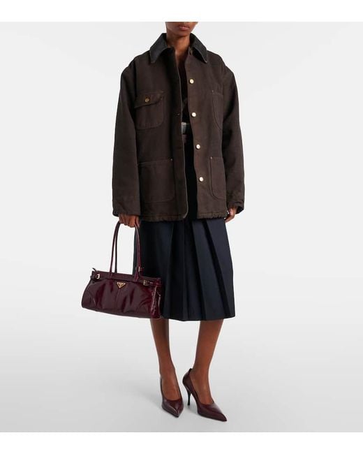 Prada Red Bonnie Medium Leather Tote Bag