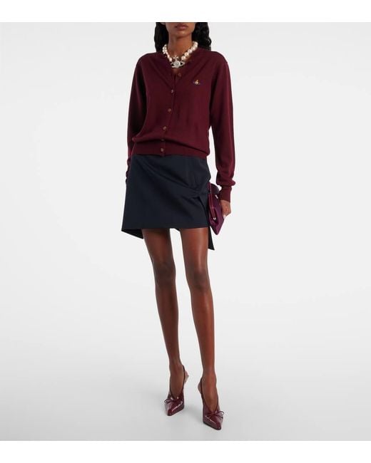 Cardigan Bea Orb De Lana Virgen Vivienne Westwood de color Purple