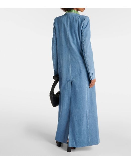 Dries Van Noten Blue Denim Coat
