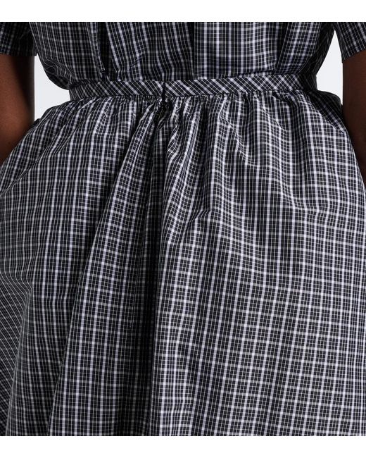 Loewe Gray Asymmetric Cotton-Blend Midi Skirt