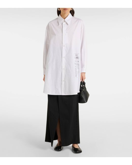 MM6 by Maison Martin Margiela White Cotton Shirt Dress