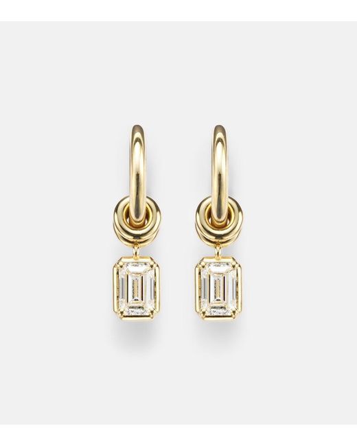 Spinelli Kilcollin White Zahra 18Kt Hoop Earrings With Diamonds