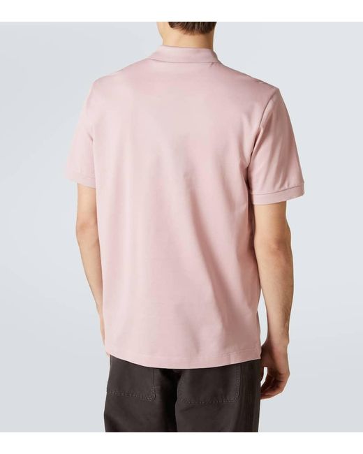 Prada Polohemd Aus Baumwoll-Pique in Pink für Herren