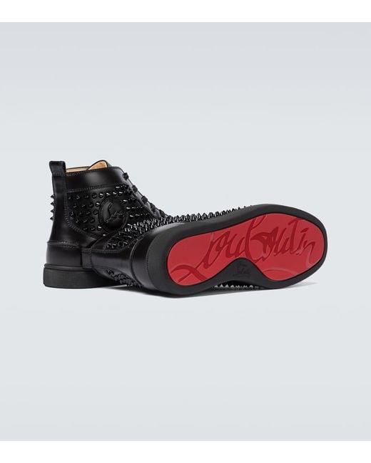 Sneakers Louis Spikes di Christian Louboutin in Black da Uomo