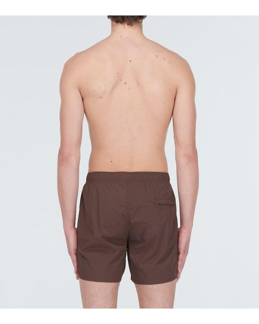 Jil Sander Brown Swim Trunks for men
