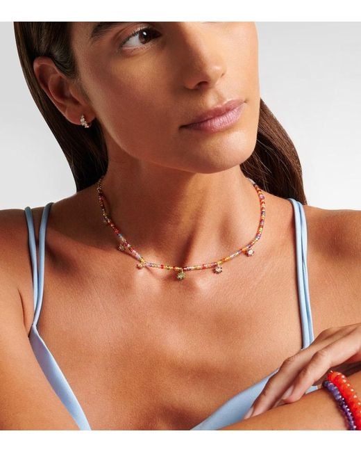 Collana Evil Eye di Sydney Evan in Metallic