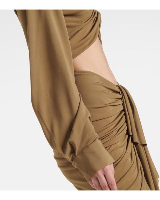 Christopher Esber Green Vivenda Jersey Crop Top