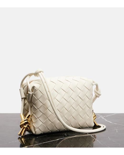 Bottega Veneta Natural Loop Mini Leather Crossbody Bag
